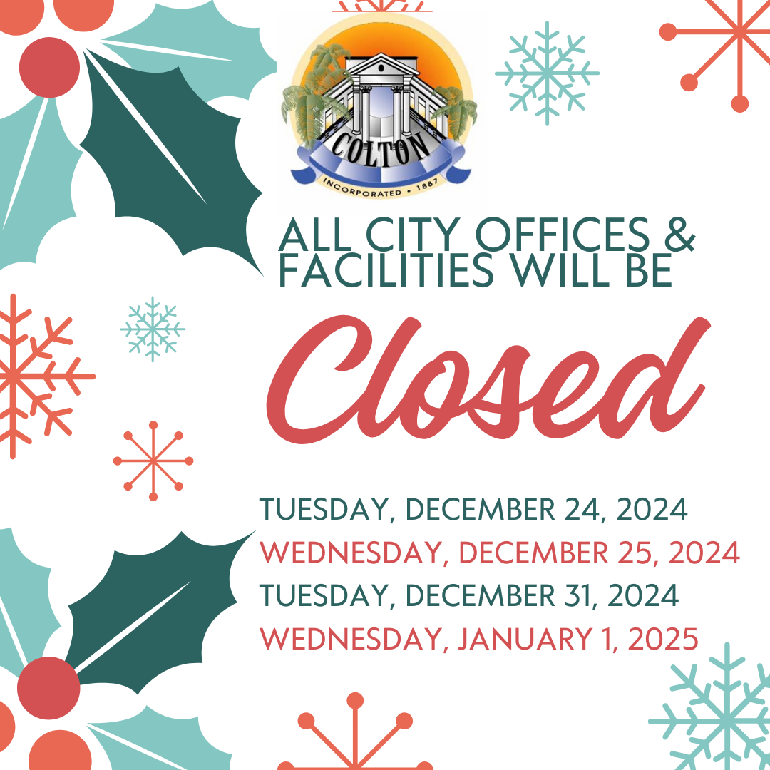 City of Colton - Holiday Closures