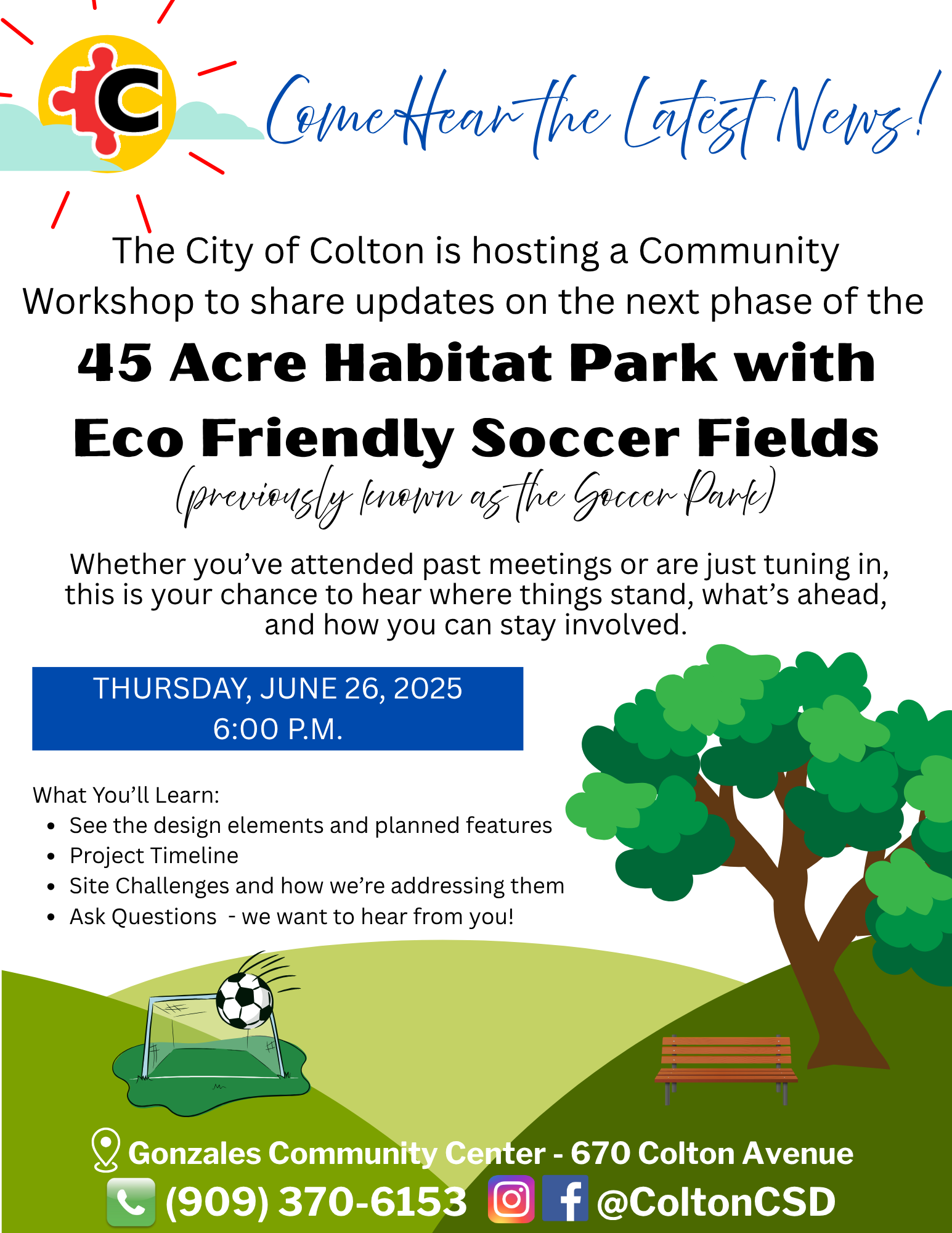 45 Acre Habitat Park Community Workshop