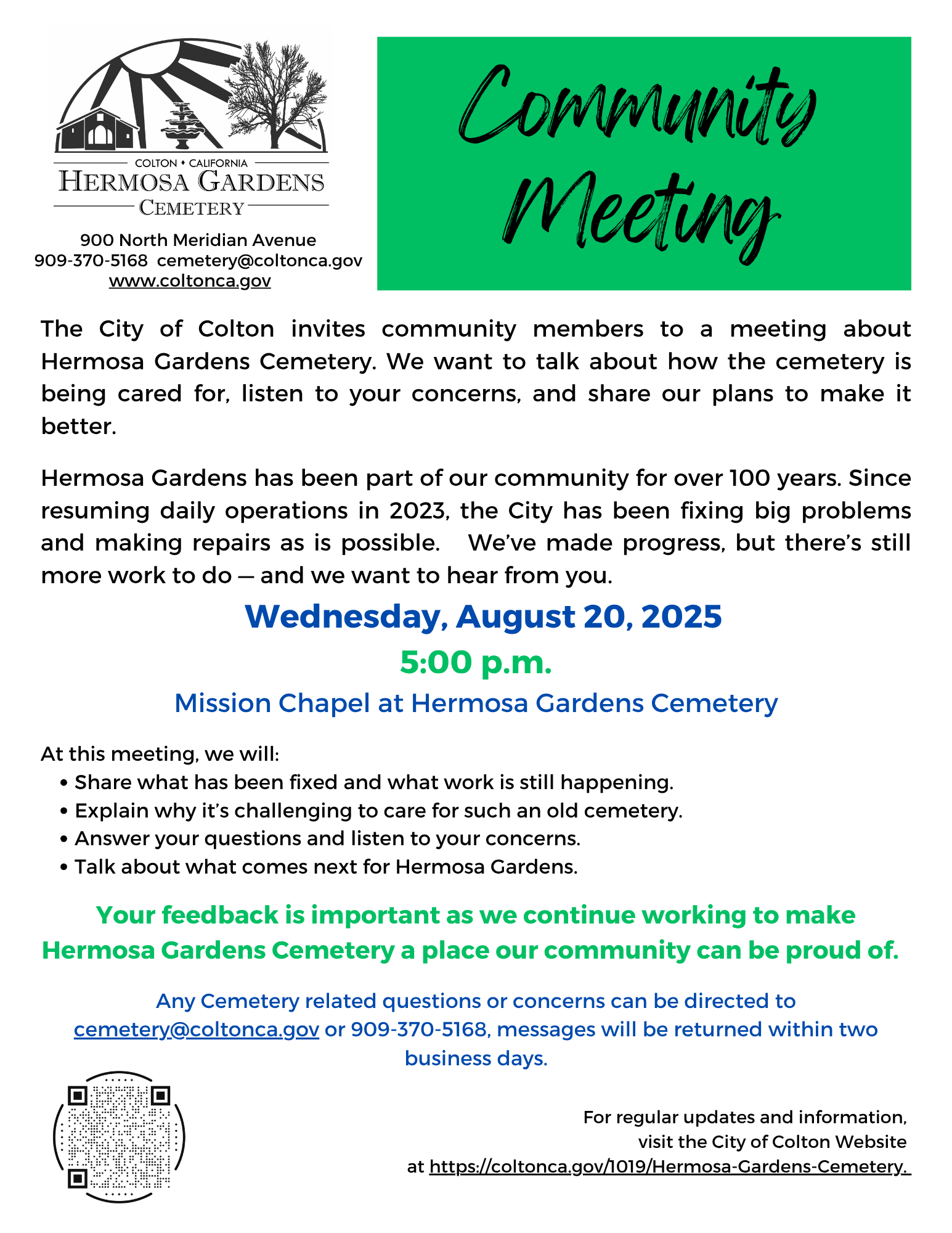 F-HGC Community Meeting 2025